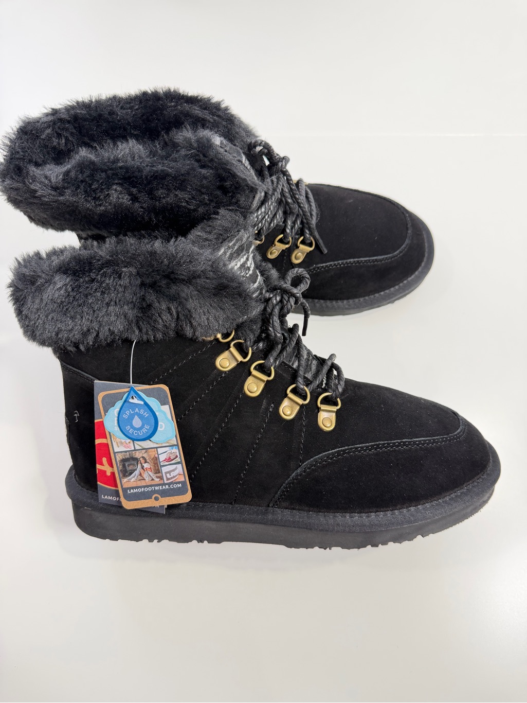 New Lamo Lace-Up Suede Boots Linden 8